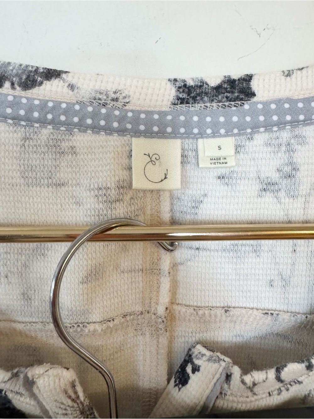Anthropologie E by Eloise Floral Woodland Animal Thermal Pajama Set S / M - Picture 9 of 11